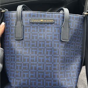 Tommy Hilfiger Blue Monogram Tote Bag